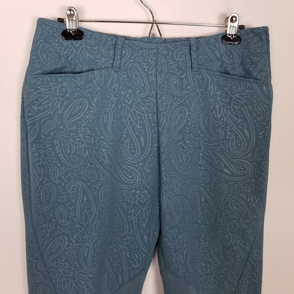 Ariat Pro Series Breeches Womens Sz 32 L Blue Horse Riding Pants Tri Factor - Picture 2 of 6